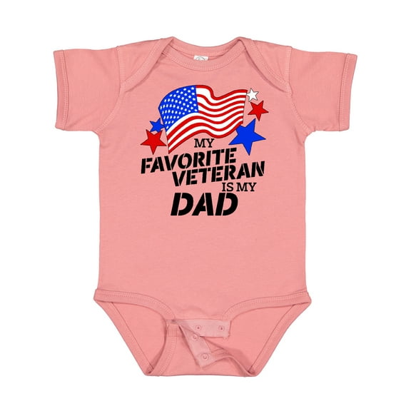 Inktastic My Favorite Veteran is My Dad Boys or Girls Baby Bodysuit