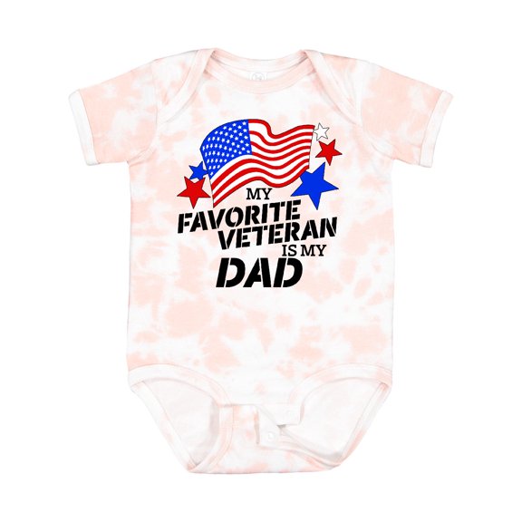 Inktastic My Favorite Veteran is My Dad Boys or Girls Baby Bodysuit