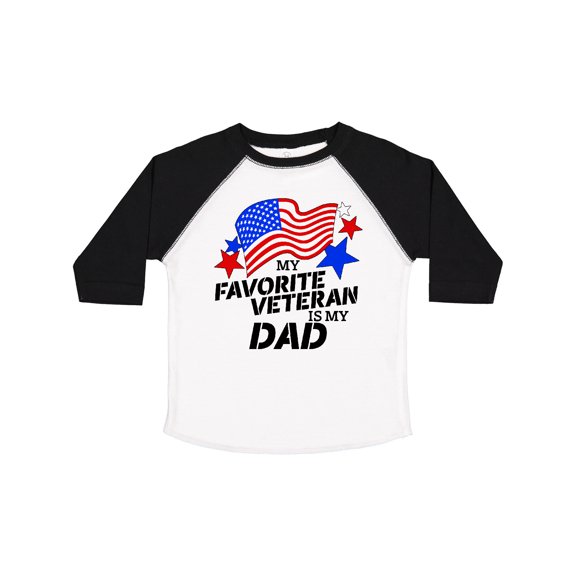Inktastic My Favorite Veteran is My Dad Boys or Girls Toddler T-Shirt
