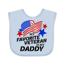 Inktastic My Favorite Veteran is My Daddy Boys or Girls Baby Bib