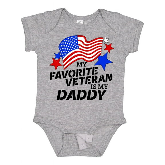 Inktastic My Favorite Veteran is My Daddy Boys or Girls Baby Bodysuit