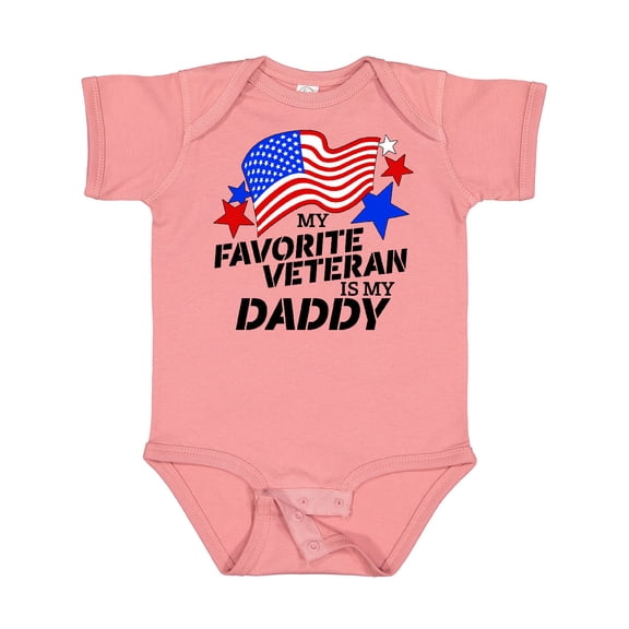 Inktastic My Favorite Veteran is My Daddy Boys or Girls Baby Bodysuit