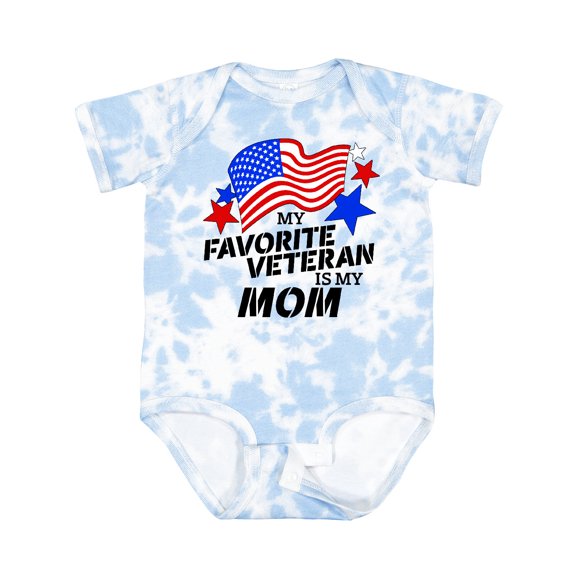 Inktastic My Favorite Veteran is My Mom Boys or Girls Baby Bodysuit