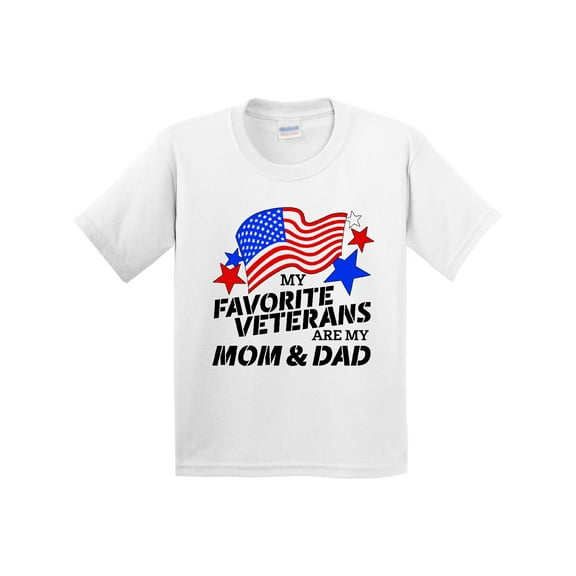 Inktastic My Favorite Veterans Are My Mom and Dad Youth T-Shirt