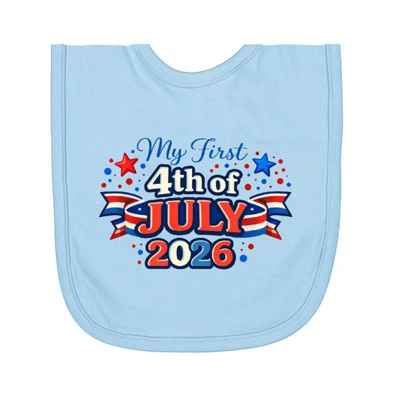 Inktastic My First 4th of July 2026 Newborn Bib