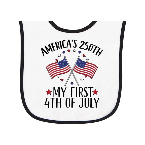 Inktastic My First 4th of July America's 250th Baby Terry Cloth Bib