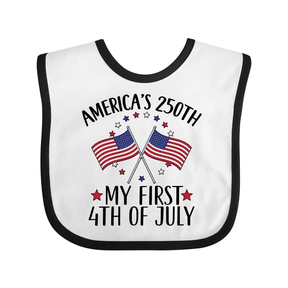 Inktastic My First 4th of July America's 250th Boys or Girls Baby Bib