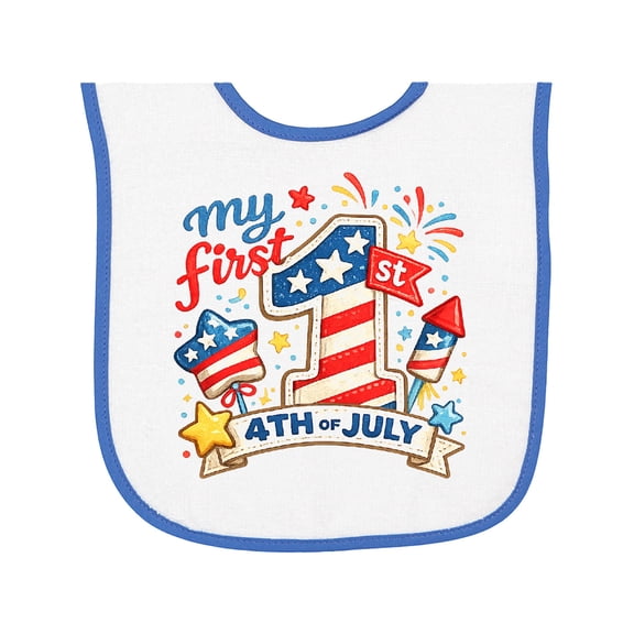 Inktastic My First 4th of July Baby Terry Cloth Bib