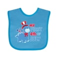 thumbnail image 1 of Inktastic My First 4th of July with Dinosaur Boys or Girls Baby Bib, 1 of 4