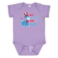 thumbnail image 1 of Inktastic My First 4th of July with Dinosaur Boys or Girls Baby Bodysuit, 1 of 5