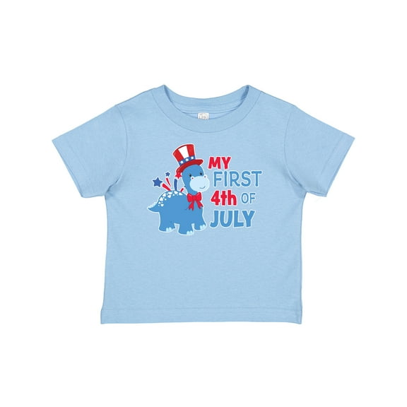 Inktastic My First 4th of July with Dinosaur Boys or Girls Baby T-Shirt