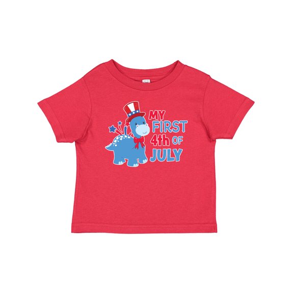 Inktastic My First 4th of July with Dinosaur Boys or Girls Baby T-Shirt