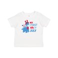 thumbnail image 1 of Inktastic My First 4th of July with Dinosaur Boys or Girls Baby T-Shirt, 1 of 5