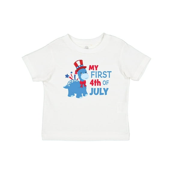 Inktastic My First 4th of July with Dinosaur Boys or Girls Baby T-Shirt
