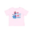 thumbnail image 1 of Inktastic My First 4th of July with Dinosaur Boys or Girls Baby T-Shirt, 1 of 5