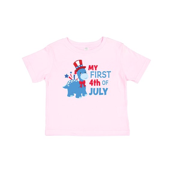 Inktastic My First 4th of July with Dinosaur Boys or Girls Baby T-Shirt