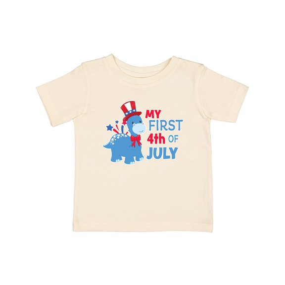 Inktastic My First 4th of July with Dinosaur Boys or Girls Baby T-Shirt