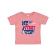 thumbnail image 1 of Inktastic My First 4th with American Flag Rocket and Fireworks Boys or Girls Baby T-Shirt, 1 of 5