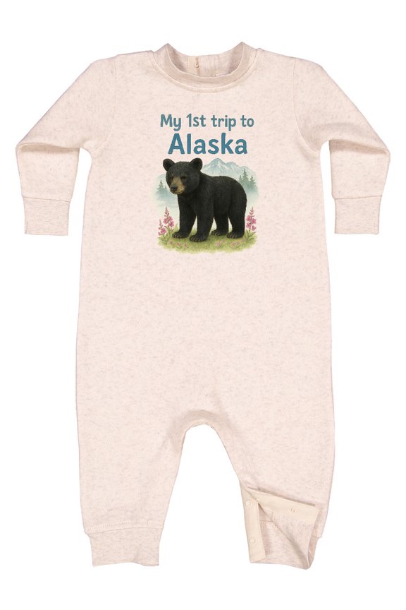 My First Alaska Trip Baby Fleece Romper