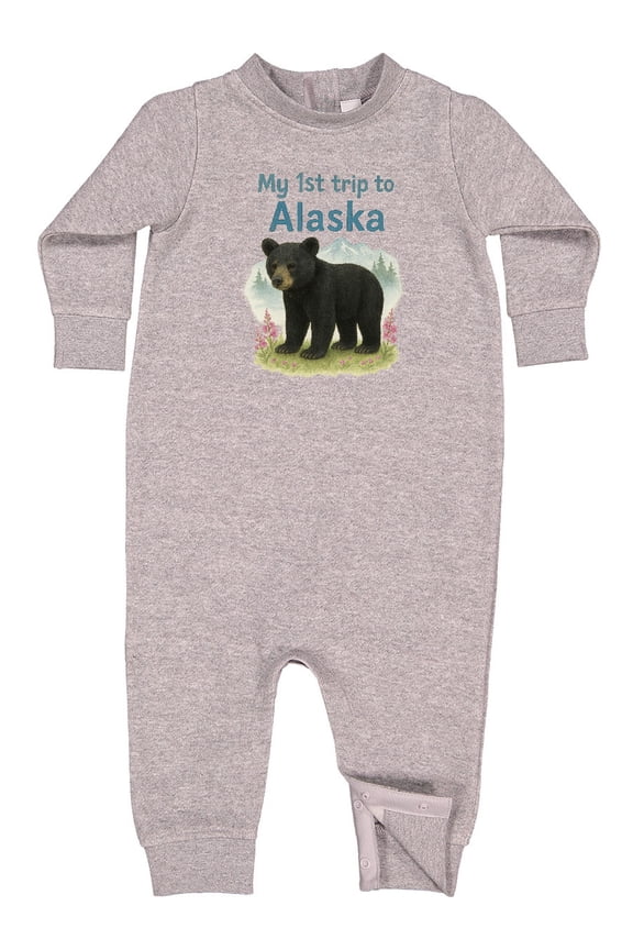 My First Alaska Trip Baby Fleece Romper