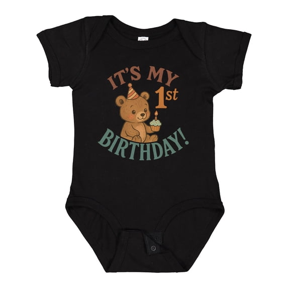 Inktastic My First Birthday Bear Boys or Girls Baby Bodysuit