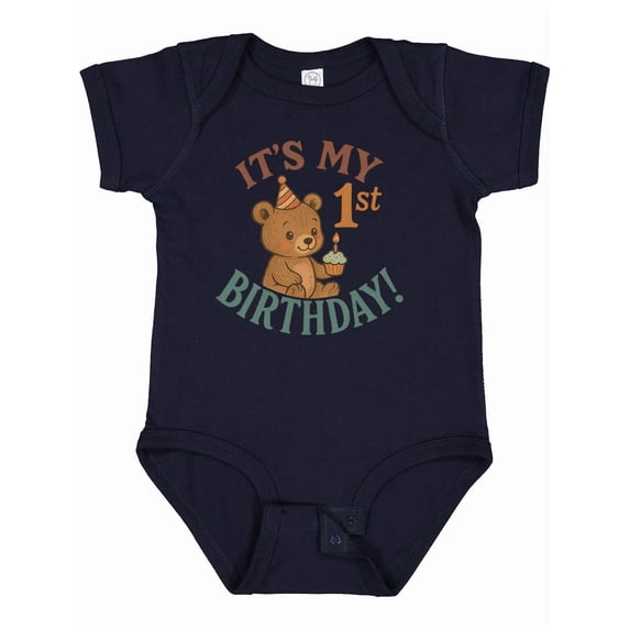 Inktastic My First Birthday Bear Boys or Girls Baby Bodysuit