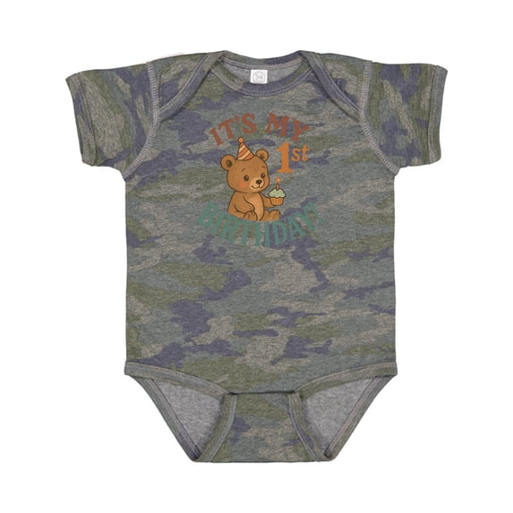 Inktastic My First Birthday Bear Boys or Girls Baby Bodysuit