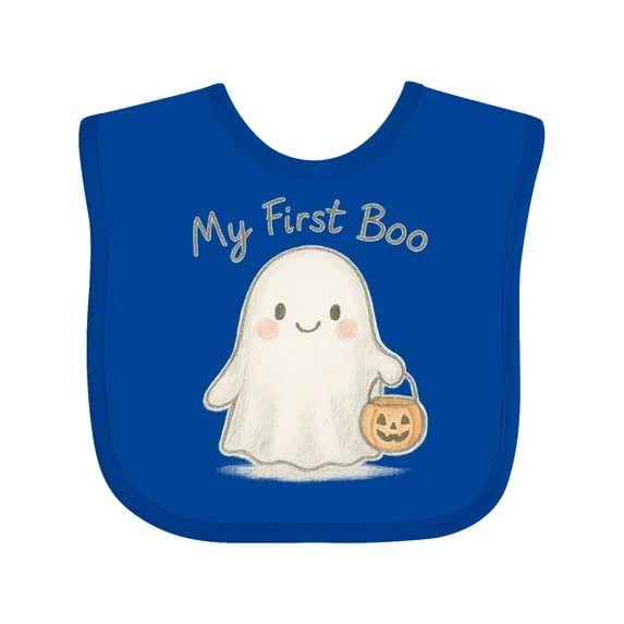 Inktastic My First Boo Cute Ghost Halloween Boys or Girls Baby Bib