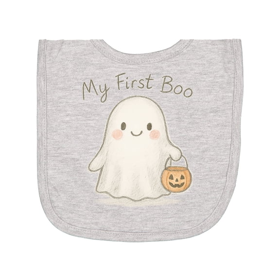 Inktastic My First Boo Cute Ghost Halloween Newborn Bib