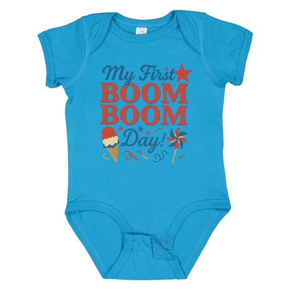 Inktastic My First Boom Boom Day Patriotic Celebration Boys or Girls Baby Bodysuit