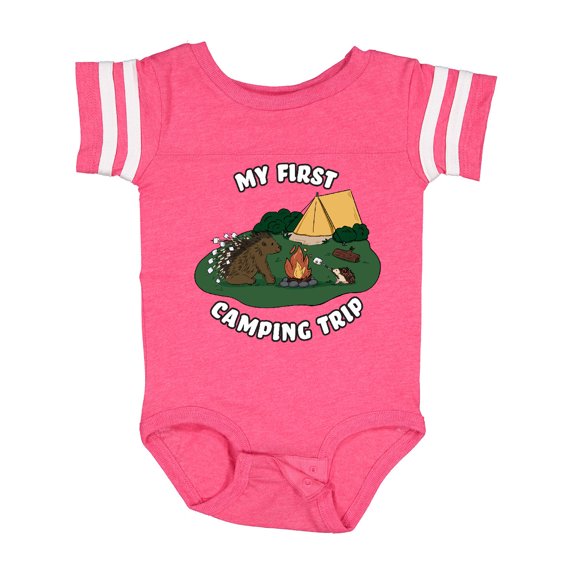 Inktastic My First Camping Trip-camping Hedgehog Boys or Girls Baby Bodysuit