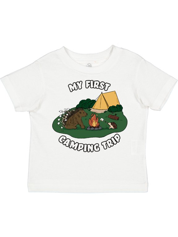 My First Camping Trip-camping Hedgehog Boys or Girls Toddler T-Shirt