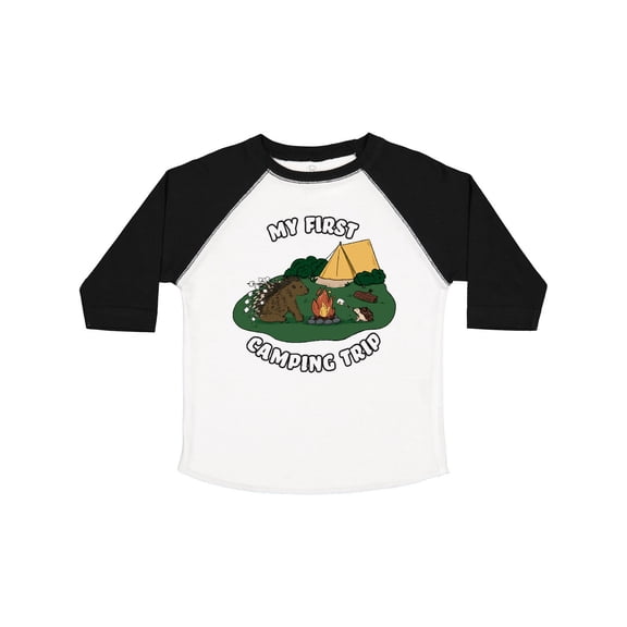 Inktastic My First Camping Trip-camping Hedgehog Boys or Girls Toddler T-Shirt