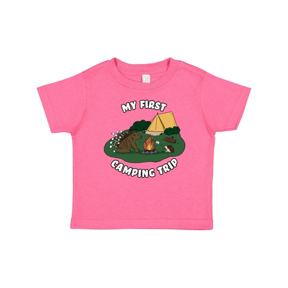 Inktastic My First Camping Trip-camping Hedgehog Boys or Girls Baby T-Shirt