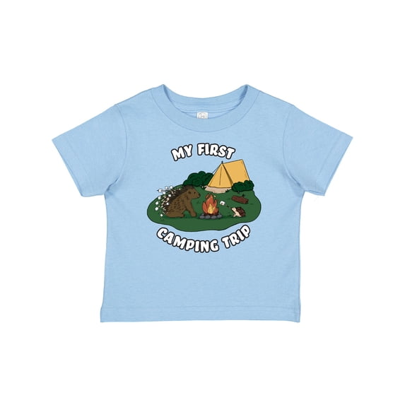 Inktastic My First Camping Trip-camping Hedgehog Boys or Girls Baby T-Shirt