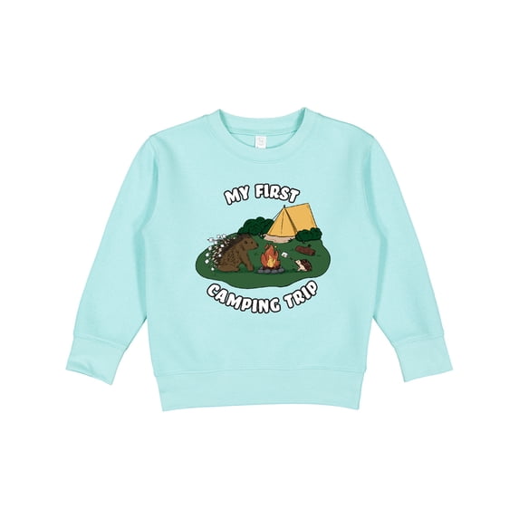 Inktastic My First Camping Trip-camping Hedgehog Toddler Sweatshirt