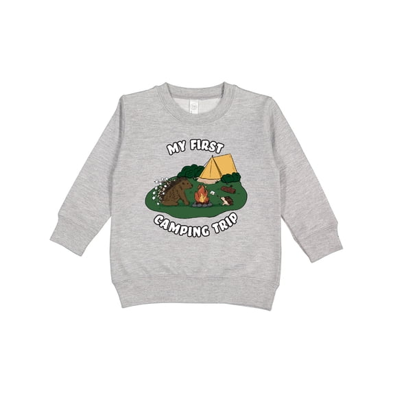 Inktastic My First Camping Trip-camping Hedgehog Toddler Sweatshirt