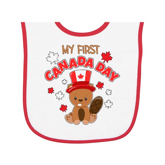 Inktastic My First Canada Day Baby Terry Cloth Bib