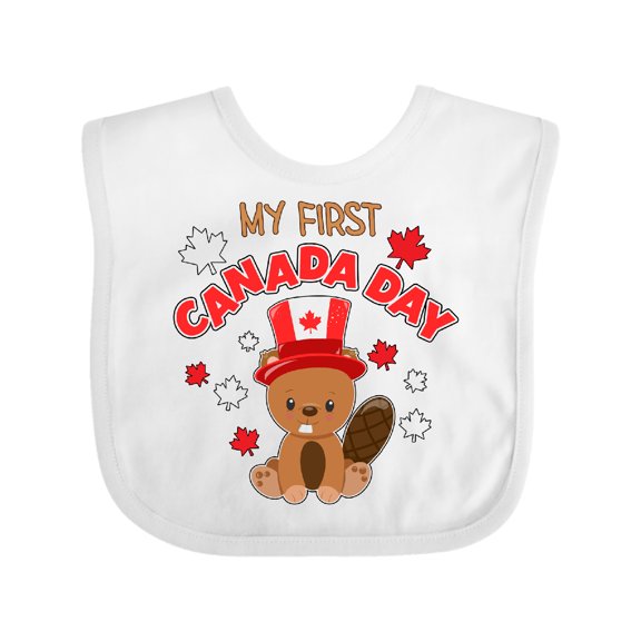 Inktastic My First Canada Day Boys or Girls Baby Bib