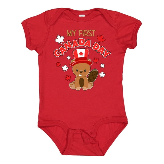 Inktastic My First Canada Day Boys or Girls Baby Bodysuit