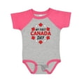 thumbnail image 1 of Inktastic My First Canada Day with Red and White Maple Leaves Boys or Girls Baby Bodysuit, 1 of 5