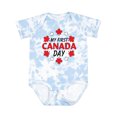 thumbnail image 1 of Inktastic My First Canada Day with Red and White Maple Leaves Boys or Girls Baby Bodysuit, 1 of 5