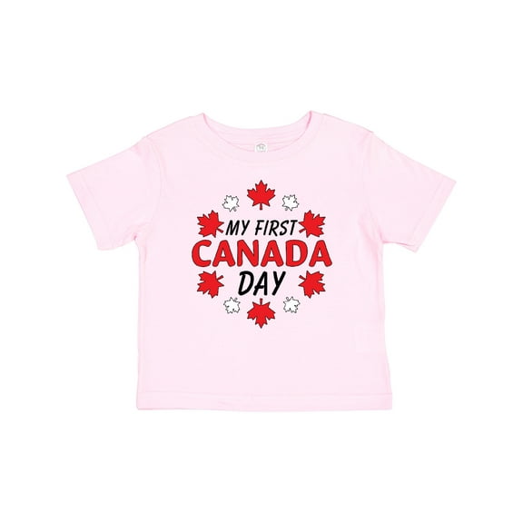 Inktastic My First Canada Day with Red and White Maple Leaves Boys or Girls Baby T-Shirt
