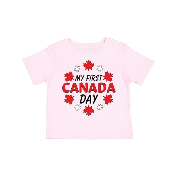 Inktastic My First Canada Day with Red and White Maple Leaves Boys or Girls Toddler T-Shirt