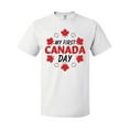 thumbnail image 1 of Inktastic My First Canada Day with Red and White Maple Leaves T-Shirt, 1 of 5