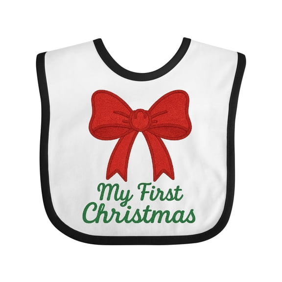Inktastic My First Christmas Red Bow Boys or Girls Baby Bib