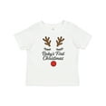 thumbnail image 1 of Inktastic My First Christmas Reindeer Boys or Girls Baby T-Shirt, 1 of 5