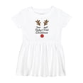thumbnail image 1 of Inktastic My First Christmas Reindeer Girls Baby Dress, 1 of 5
