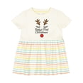thumbnail image 1 of Inktastic My First Christmas Reindeer Girls Baby Dress, 1 of 5