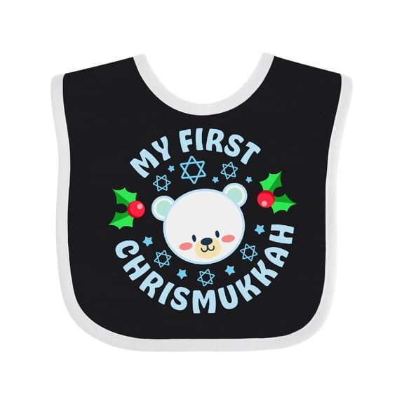 Inktastic My First Christmukkah-bear and Stars Boys or Girls Baby Bib